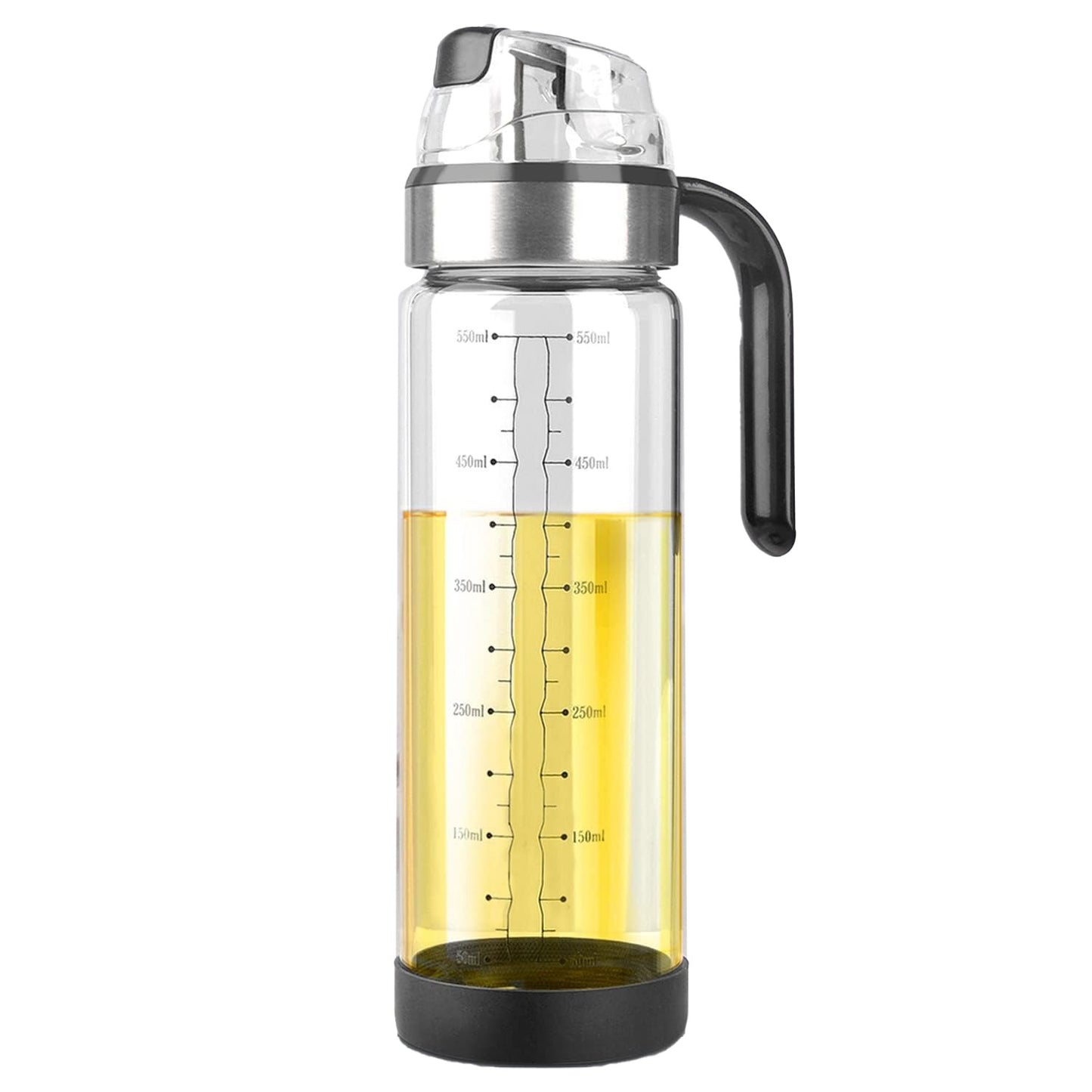 Sticla de ulei etansa cu deschidere inchidere, selexmo, Dispenser de ulei de bucatarie, Sos de soia, Otet, 500 ml, Transparent