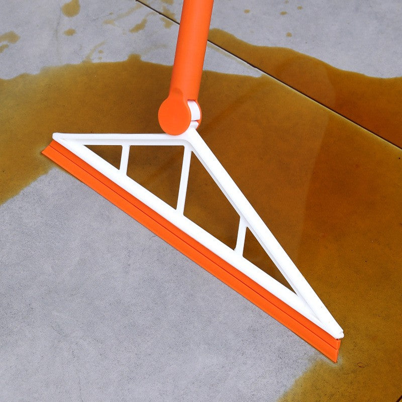 Mop Multifunctional, Portocaliu, cu Racleta din Silicon, Maner Telescopic, Curatarea Eficienta a Tuturor Suprafetelor