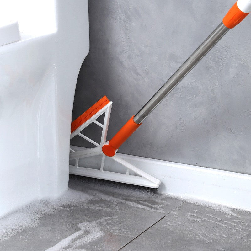 Mop Multifunctional, Portocaliu, cu Racleta din Silicon, Maner Telescopic, Curatarea Eficienta a Tuturor Suprafetelor
