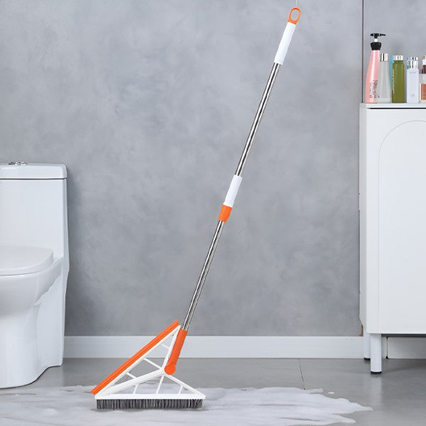 Mop Multifunctional, Portocaliu, cu Racleta din Silicon, Maner Telescopic, Curatarea Eficienta a Tuturor Suprafetelor