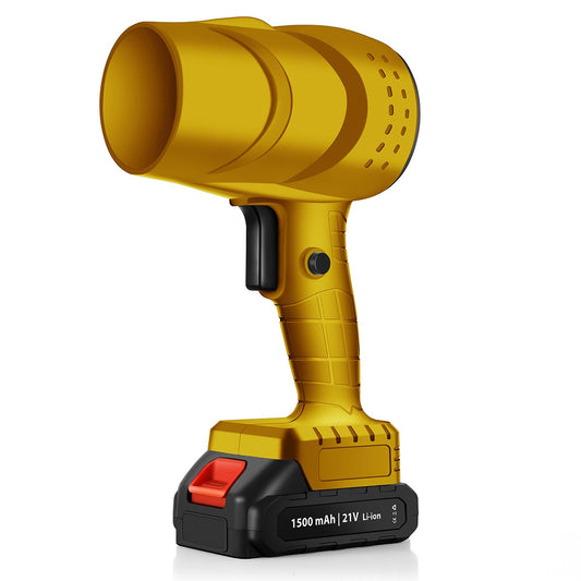Suflanta de Aer Foarte puternica Portabila, Incarcare Auto, pentru Gratar, Masina, Indepartare Frunze si Praf, 1500 mAh, Viteta de Rotatie 25000 RPM, 2 Baterii de Li si Incarcator