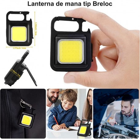 Lanterna de buzunar tip breloc, incarcare prin usb Type C