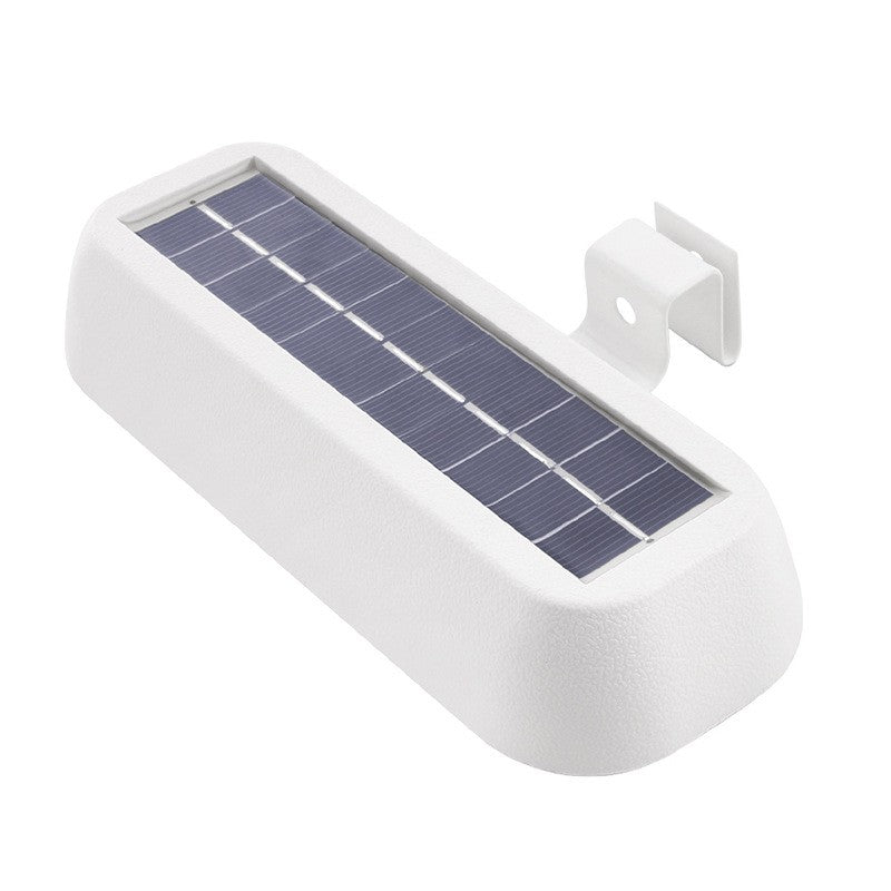 Lampa solara LED dreptunghiulara pentru perete Selexmo, 18 x 7 cm, senzor miscare, 6V, ABS, 2200mAh, rezistent la apa, culoare lumina alb rece, alb