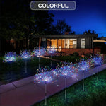 Lampa Solara, Decor Gradina, Model Fireworks/Artificii, din Sarma de Cupru, 120 LED-uri, 55W, 90 cm