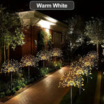 Lampa Solara, Decor Gradina, Model Fireworks/Artificii, din Sarma de Cupru, 120 LED-uri, 55W, 90 cm