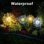 Lampa Solara, Decor Gradina, Model Fireworks/Artificii, din Sarma de Cupru, 120 LED-uri, 55W, 90 cm