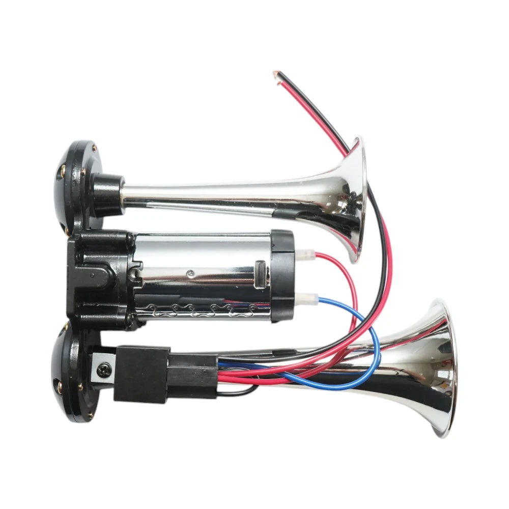 Claxon Aer Dublu Metalic cu compresor inclus  12V