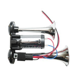 Claxon Aer Dublu Metalic cu compresor inclus  12V