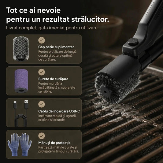 Perie Electrică pentru Grătar