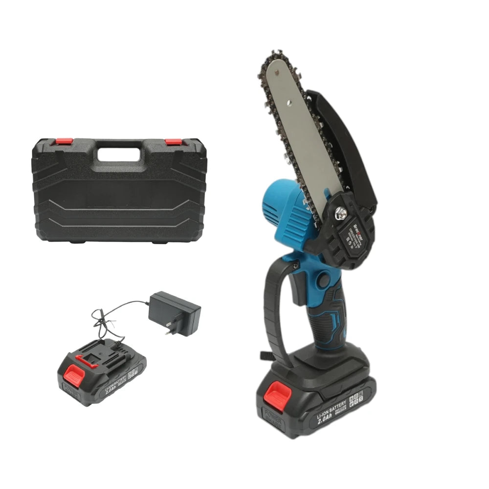 Mini fierastrau electric cu 2 acumulatori 24V, 2Ah Li-ion, lama 6 inch (150mm), turatie 4000rpm