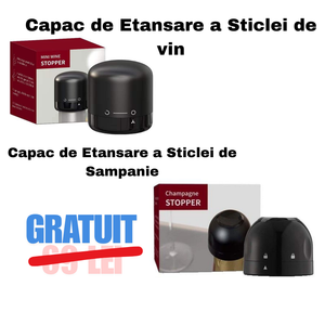 Capac de Etansare a Sticlei de Vin, Rotativ, On-Off, Silicon, Reutilizabil