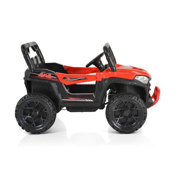 Masinuta Electrica, pe 4 Roti, Tip Jeep, cu Telecomanda Bluetooth, 2 Usi,cu Acumulator, Sistem Anti-Rasturnare, Sistem de Lumini si Sunet, 2-8 Ani, 100 x 61 x 62 cm, Rosu
