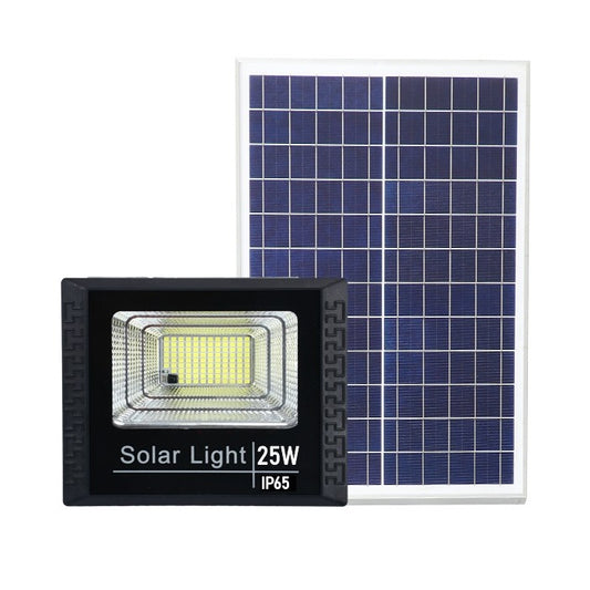 Proiector LED SMD 25W cu incarcare solara Selexmo, panou solar, cu telecomanda, suport prindere, material ABS, 1.2AH, 44 LED-uri, 79Lm, 13x13.5 cm, negru