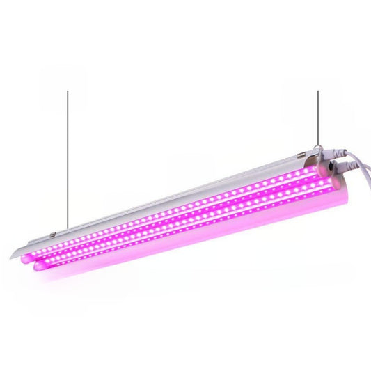 Lampa dubla pentru cresterea plantelor Selexmo, 50 cm, T5, tehnologie LED, nu afecteaza plantele, potrivit pentru intregul ciclu de crestere, multicolor