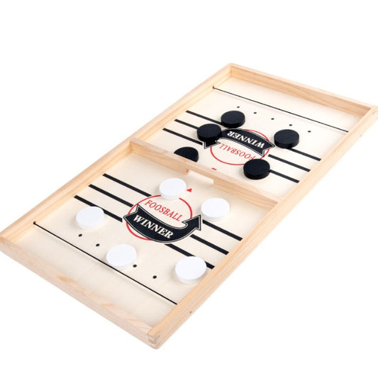 Joc Fooseball Interactiv, Tip Hockey pe Gheata, din Lemn, 10 Piese de Joc