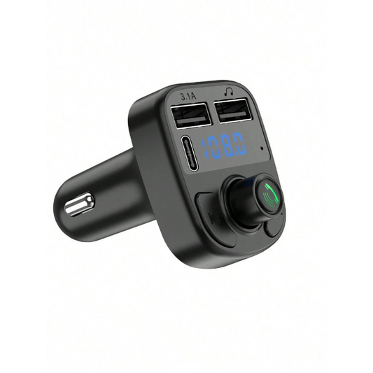 Modulator FM SELEXMO® PRO, Bluetooth 5.0, Transmițător FM cu Funcție de Încărcător Auto, Încărcare Rapidă prin USB Type-C / USB 3.1A, MP3 Player, Display LED,