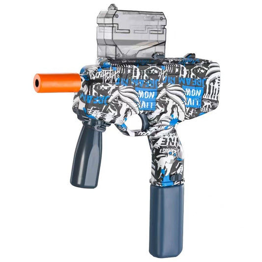 Mitraliera de jucarie electrica cu bile de hidrogen de gel, gun bluster, tragere in rafala, varsta peste 6 ani, ochelari de protectie, 5000 de bile incluse, cablu de incarcare, 40.1 x 31.6 cm, Mp9