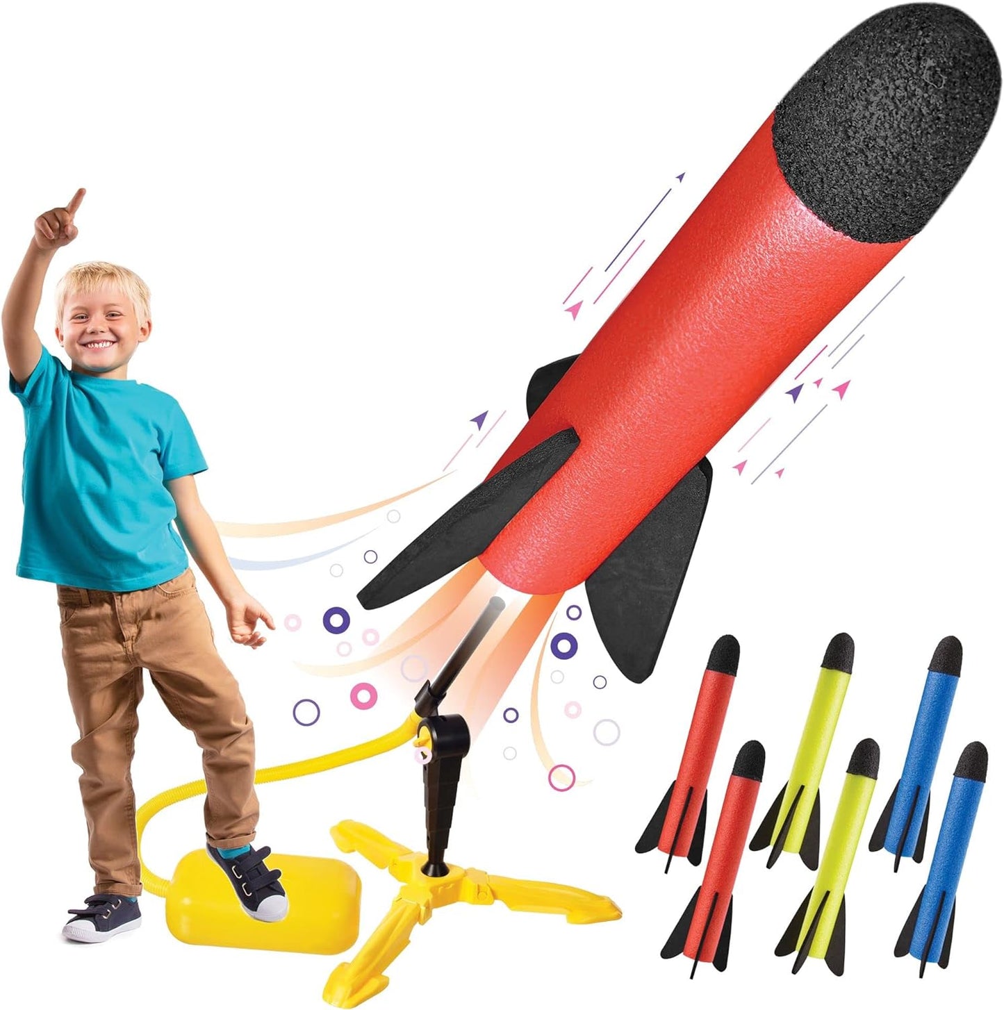JUGUETE INFANTIL, LANZACOHETES DE PIE