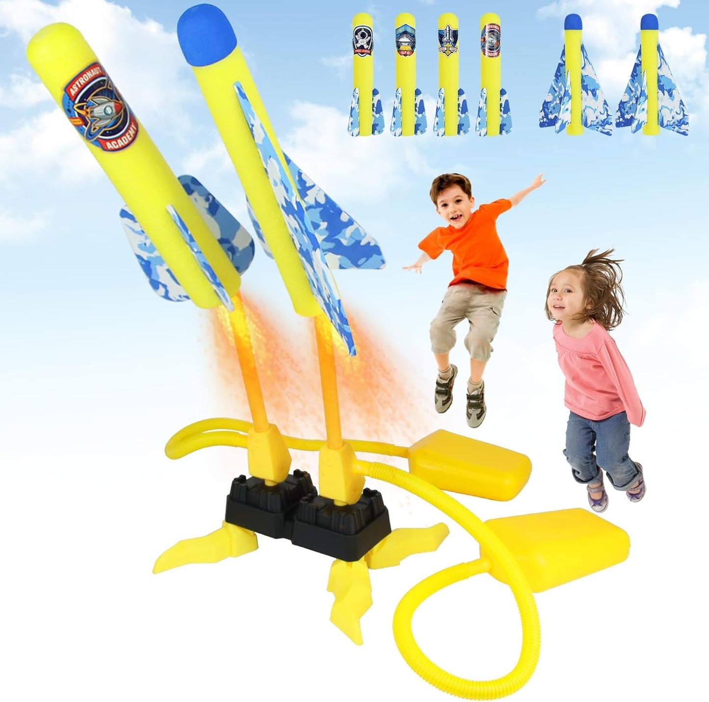 JUGUETE INFANTIL, LANZACOHETES DE PIE