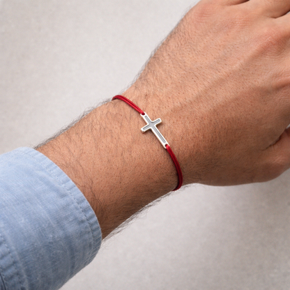 Brățară „Paza Sufletului” – Simbol Cruce din Argint