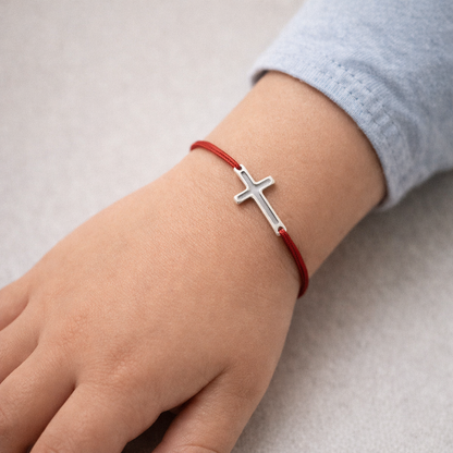 Brățară „Paza Sufletului” – Simbol Cruce din Argint