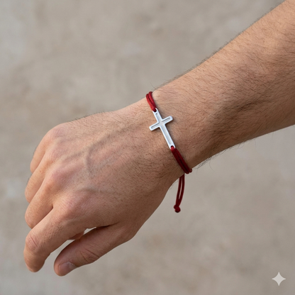 Brățară „Paza Sufletului” – Simbol Cruce din Argint