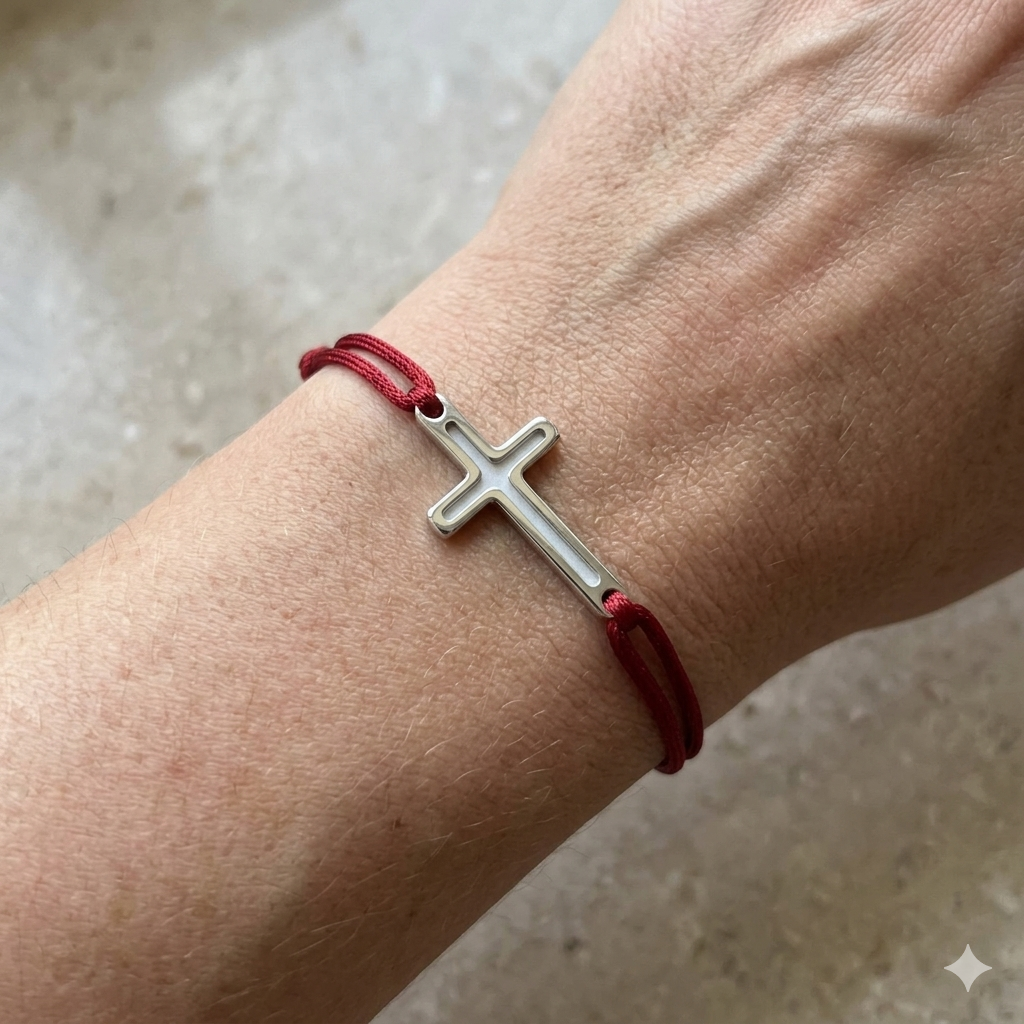 Brățară „Paza Sufletului” – Simbol Cruce din Argint