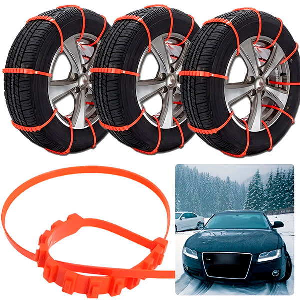 Set 10 benzi reutilizabile antiderapante pentru anvelope auto
