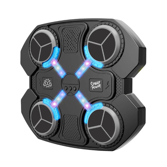 Aparat de box cu muzica, montare pe perete, lumini interactive, pentru antrenament si distractie in familie