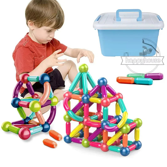 Set construcție magnetică 100 piese – joc educativ Montessori