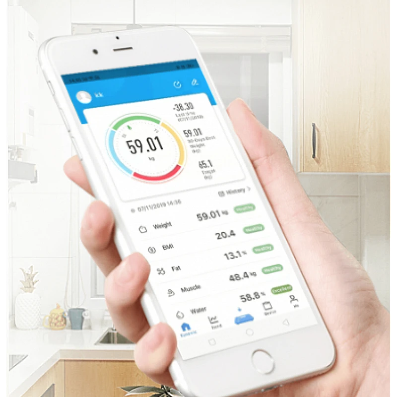 Cantar corporal senzor inteligent de temperatura cu Bluetooth