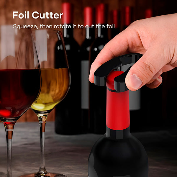 Set cu deschizător automat pentru sticlele de vin