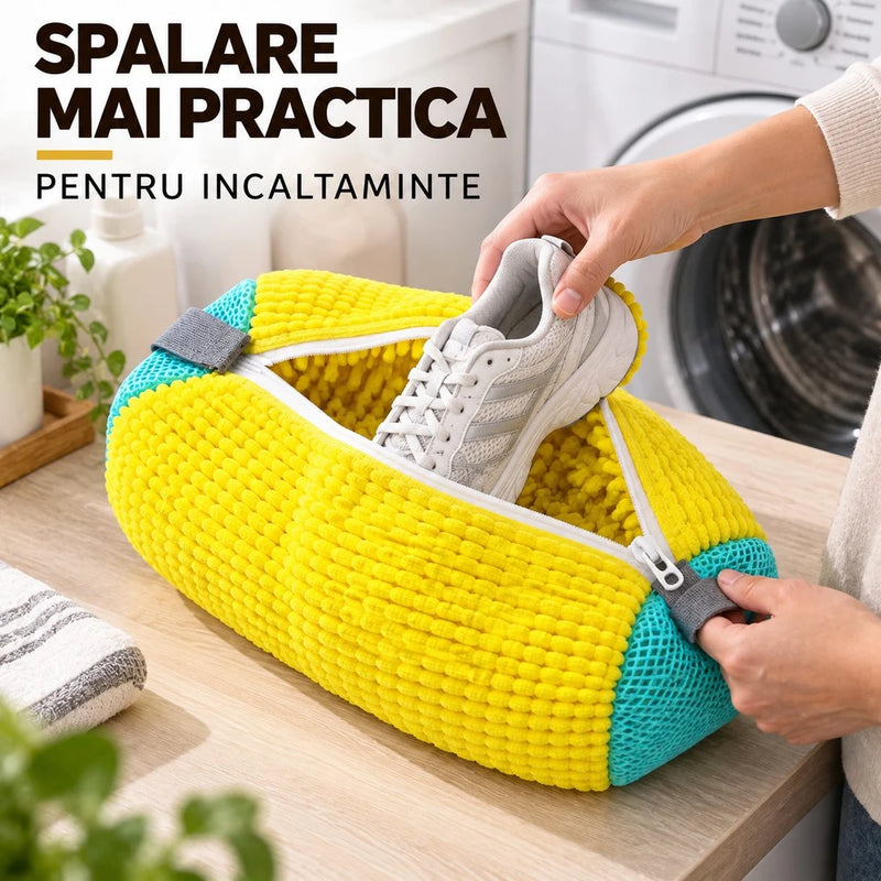 Sac pentru Spalat Incaltaminte, , Protectie Anti-Deformare, Fermoar, Reutilizabil, pentru Masina de Spalat