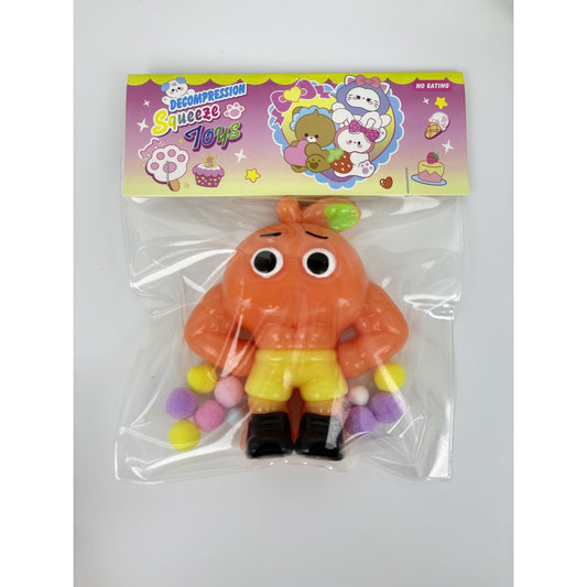 Jucarie Antistres Squishy, selexmo, Model Omulet Musculos, cu Revenire Lenta, din TPR, 12 x 11 x 3 cm, Multicolor