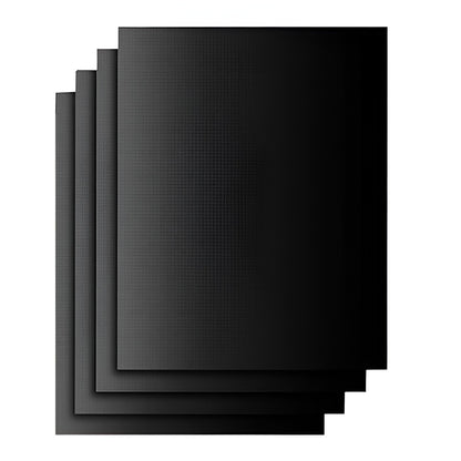 Set 8 Folii Antiaderente din Teflon, Multifunctionale, Rezistente la Apa si Temperaturi Ridicate, pentru Gratar, Cuptor, BBQ Grill, 40x33 cm, Negru