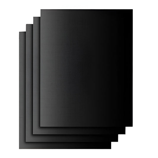 Set 8 Folii Antiaderente din Teflon, Multifunctionale, Rezistente la Apa si Temperaturi Ridicate, pentru Gratar, Cuptor, BBQ Grill, 40x33 cm, Negru