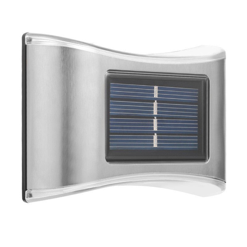Aplica solara LED Selexmo, ABS/Policarbonat, rezistenta la apa IP65, 6 LED-uri, pentru perete, trepte, borduri, terasa, 1.2V, 600mah, 10 x 6.5 cm, doua moduri de prindere, lumina multicolora, gri
