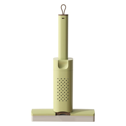 Mini Mop, selexmo, Pentru Uz Casnic, Sistem Autostoarcere, Portabil, Mop cu Burete, Rotire 180°,15 x 27.5 cm, Verde