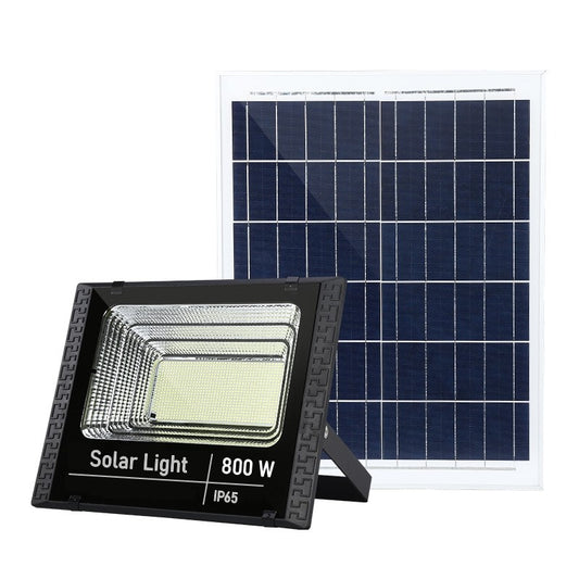 Proiector LED SMD 800W cu incarcare solara Selexmo, panou solar, cu telecomanda, suport prindere, material ABS, 20AH, 966 LED-uri, temperatura culoare 6500k, 32x26x9 cm, negru