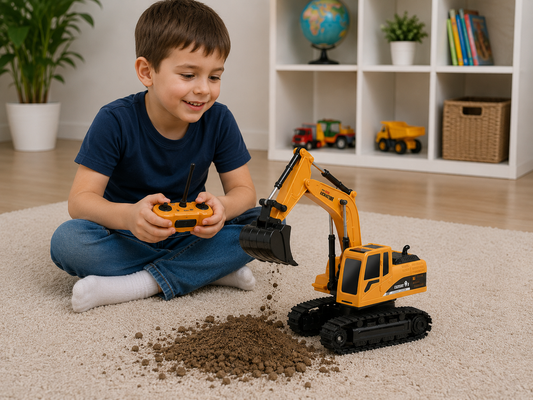 Excavator cu telecomanda