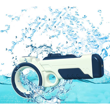 Pistol cu apa pentru copii Selexmo, rezervor tip ghiozdan, 1500 ml, reglabil, material ABS/silicon, distanta improscare 8 metri, tragaci cu presiune, 12.5 x 28 cm, albastru