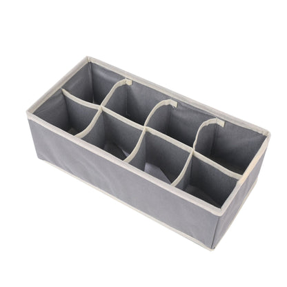 Cutie De Depozitare, selexmo, Pentru Lenjerie, Sosete Si Sutiene, Material Textil, 8 Compartimente, 32 x 16 x 10 cm, Culoare Gri