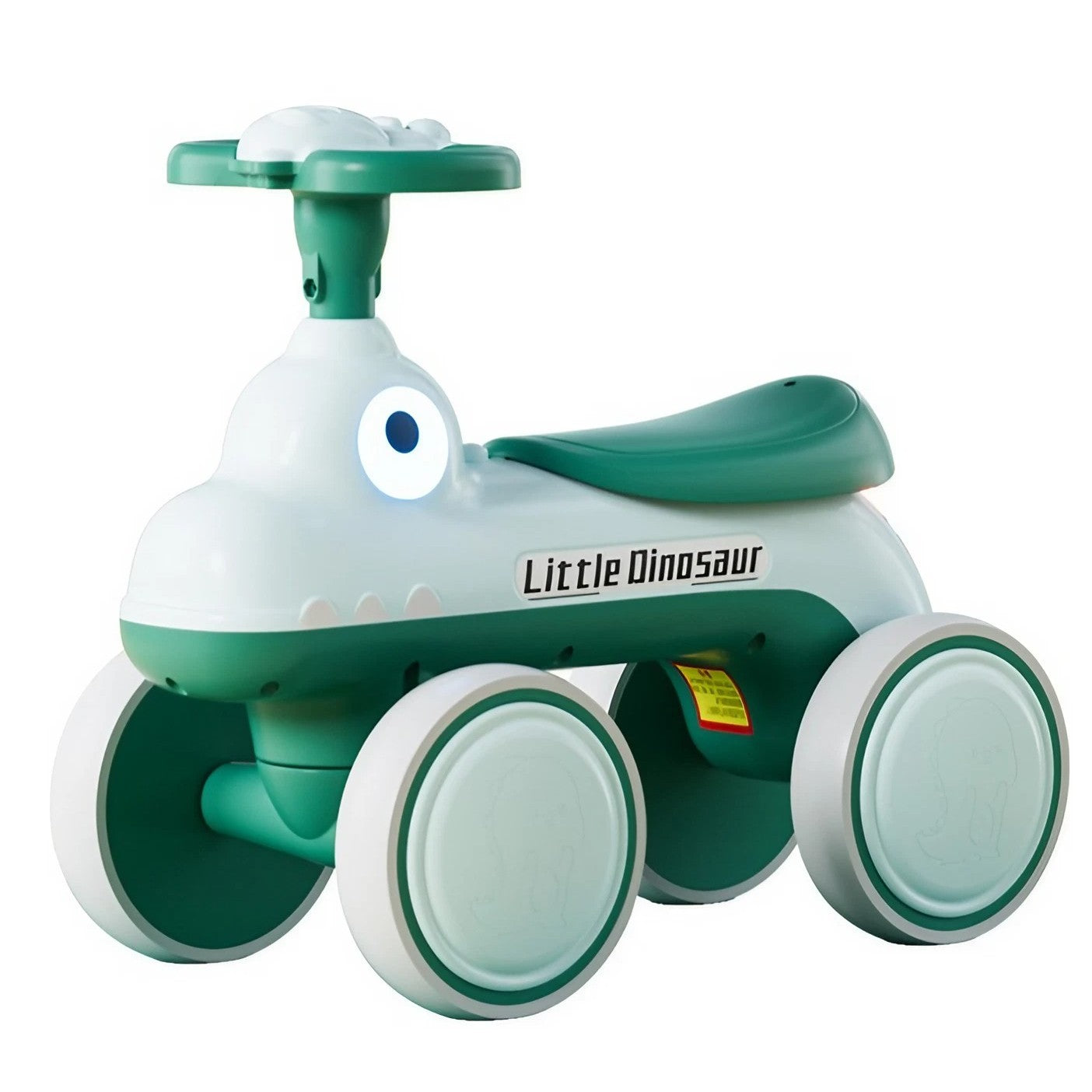 BICICLETA PENTRU COPII, FARA PEDALE, DIN PLASTIC REZISTENT, CU MUZICA SI LUMINI, MODEL DINOZAUR