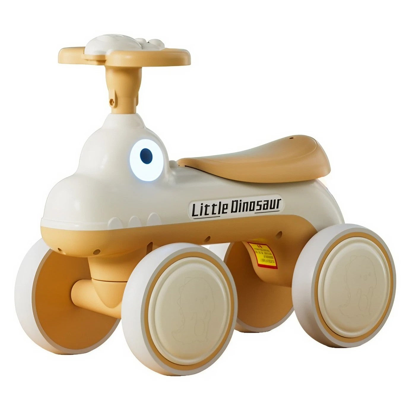 BICICLETA PENTRU COPII, FARA PEDALE, DIN PLASTIC REZISTENT, CU MUZICA SI LUMINI, MODEL DINOZAUR