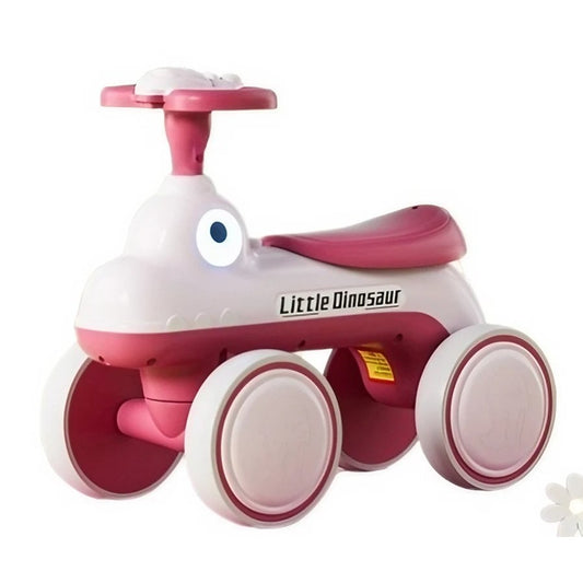BICICLETA PENTRU COPII, FARA PEDALE, DIN PLASTIC REZISTENT, CU MUZICA SI LUMINI, MODEL DINOZAUR