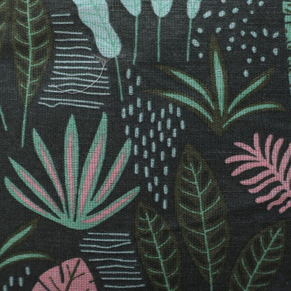 Cutie de Depozitare Pliabila, selexmo, Impermeabila, cu Snur, Capacitate 100 L, cu Manere, 50x50x40cm, Model Frunze, Verde