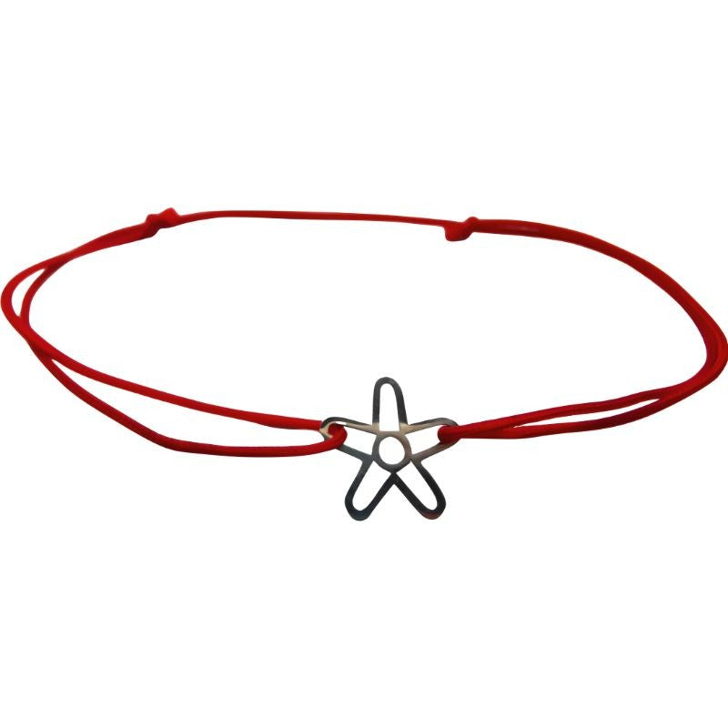 Bratara Snur Reglabil, Argint 925, Floare Contur, 0.3 g