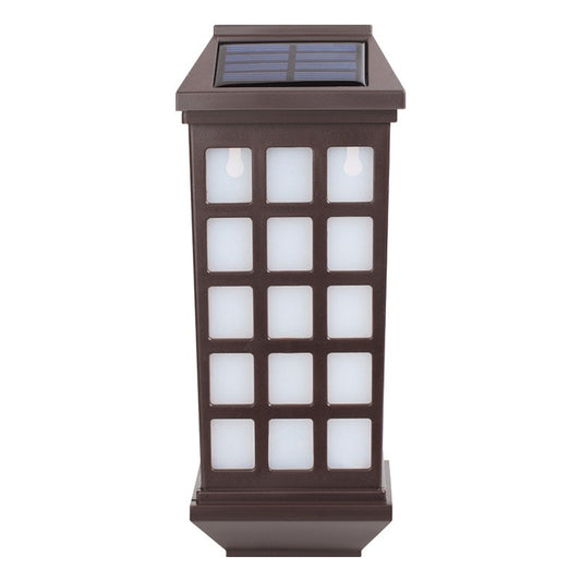 Lampa solara LED tip Felinar pentru perete Selexmo, 23 x 9 cm, 1.2V, ABS, 600mAh, rezistent la apa, alb rece