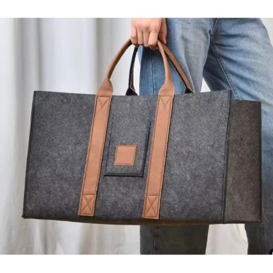 Cos Multifunctional pentru Rufe, Cos Depozitare, selexmo, Gri Inchis, 50x34x32, Geanta Durabila pentru Lemne si Accesorii