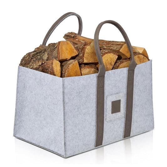 Cos Multifunctional pentru Rufe Murdare, Cos Depozitare, selexmo, Gri, 50x34x32, Geanta Durabila pentru Lemne si Accesorii